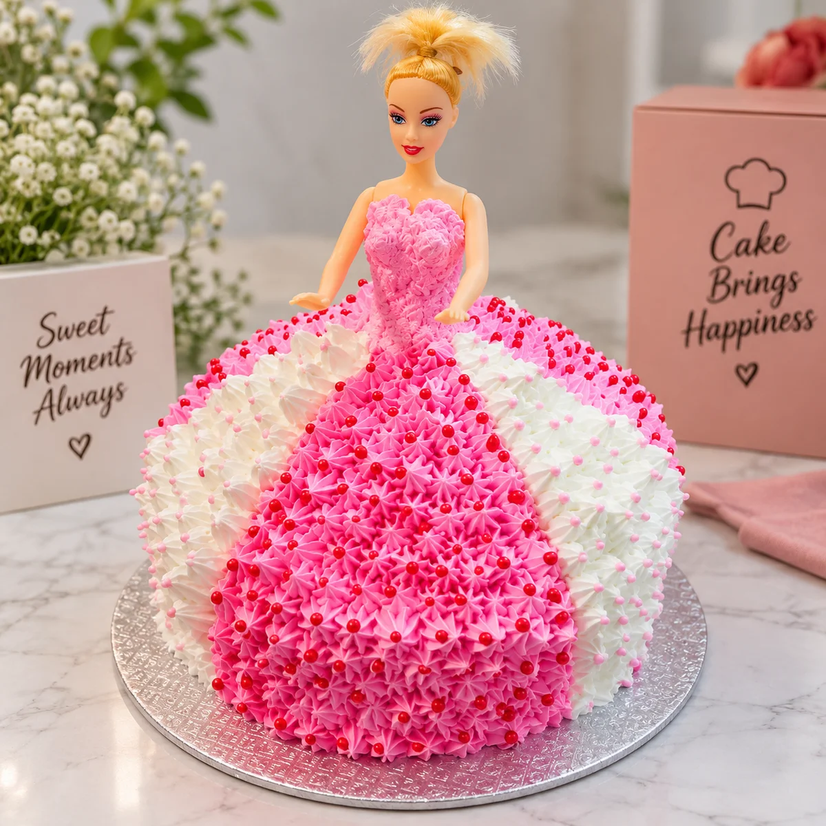 Princess Doll Theme Birthday Cake 500 gm