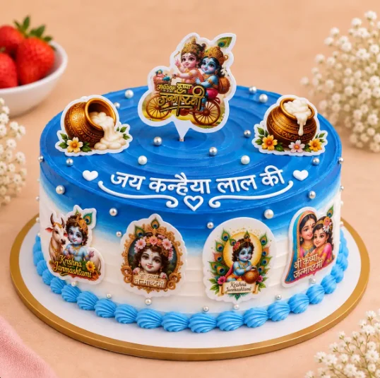 Jai Kanhaiya Lal Ki Krishna Janmashtami Cake – 500 g