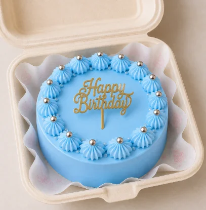 Sky Blue Birthday Bento Cake – 250 g