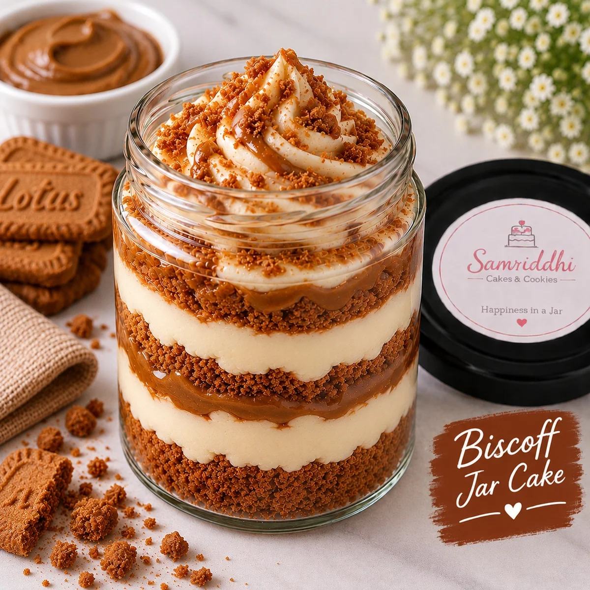 Biscoff Jar Cake 150 gm