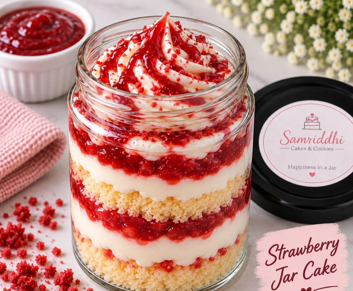 Strawberry Jar Cake 150 gm