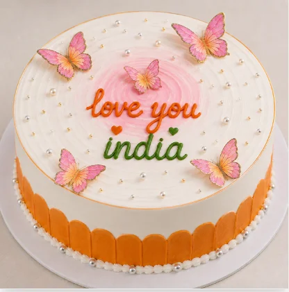 Love You India Butterfly Independence Day Cake – 500 g