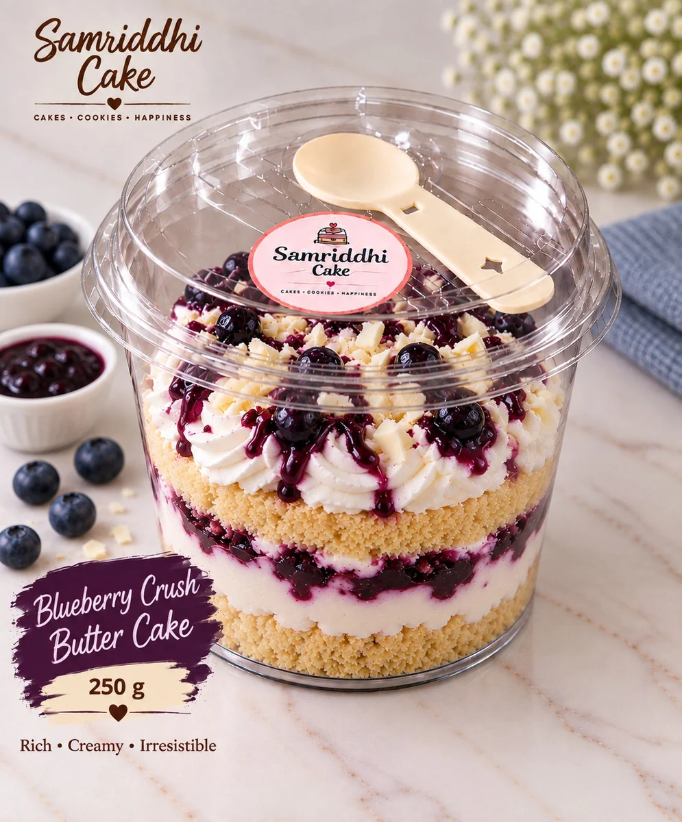 Blueberry Crush Butter Cake – 250 g