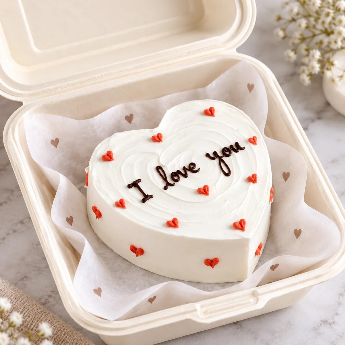 I Love You Heart Bento Cake – 250 g