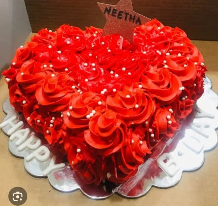 Happy Birthday red rose cake