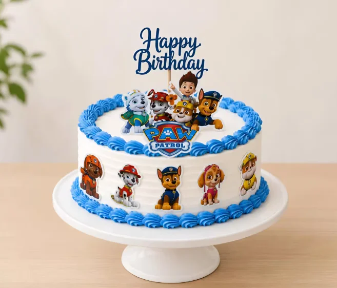 (Paw Patrol Birthday Cake – Blue Kids Cartoon Theme Cake 500 g)
