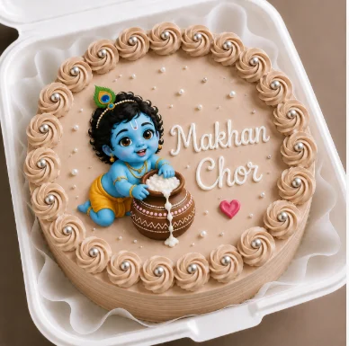Makhan Chor Krishna Janmashtami Bento Cake – 225 gm