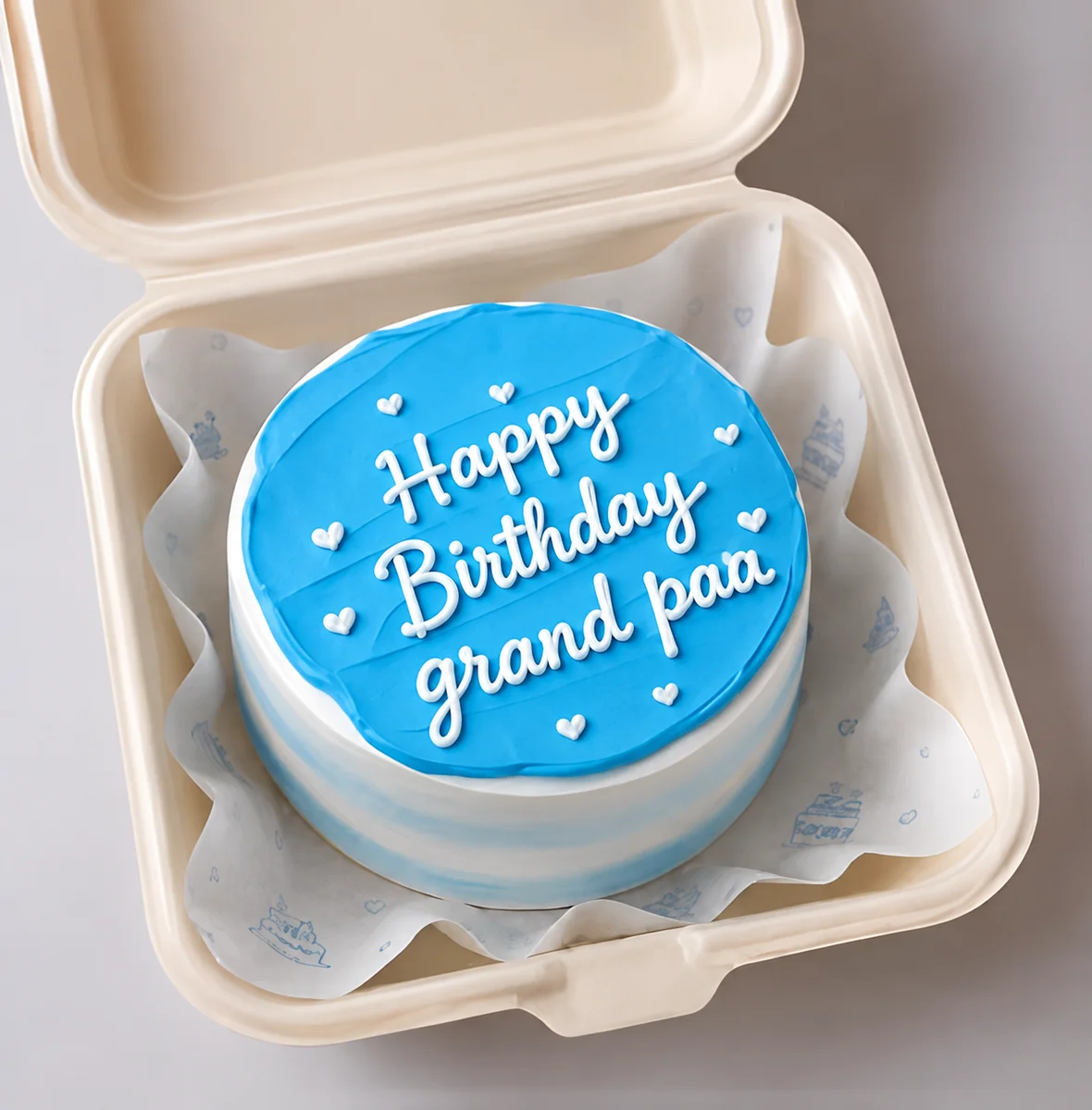 Happy Birthday Grand Paa Bento Cake - 225 gms