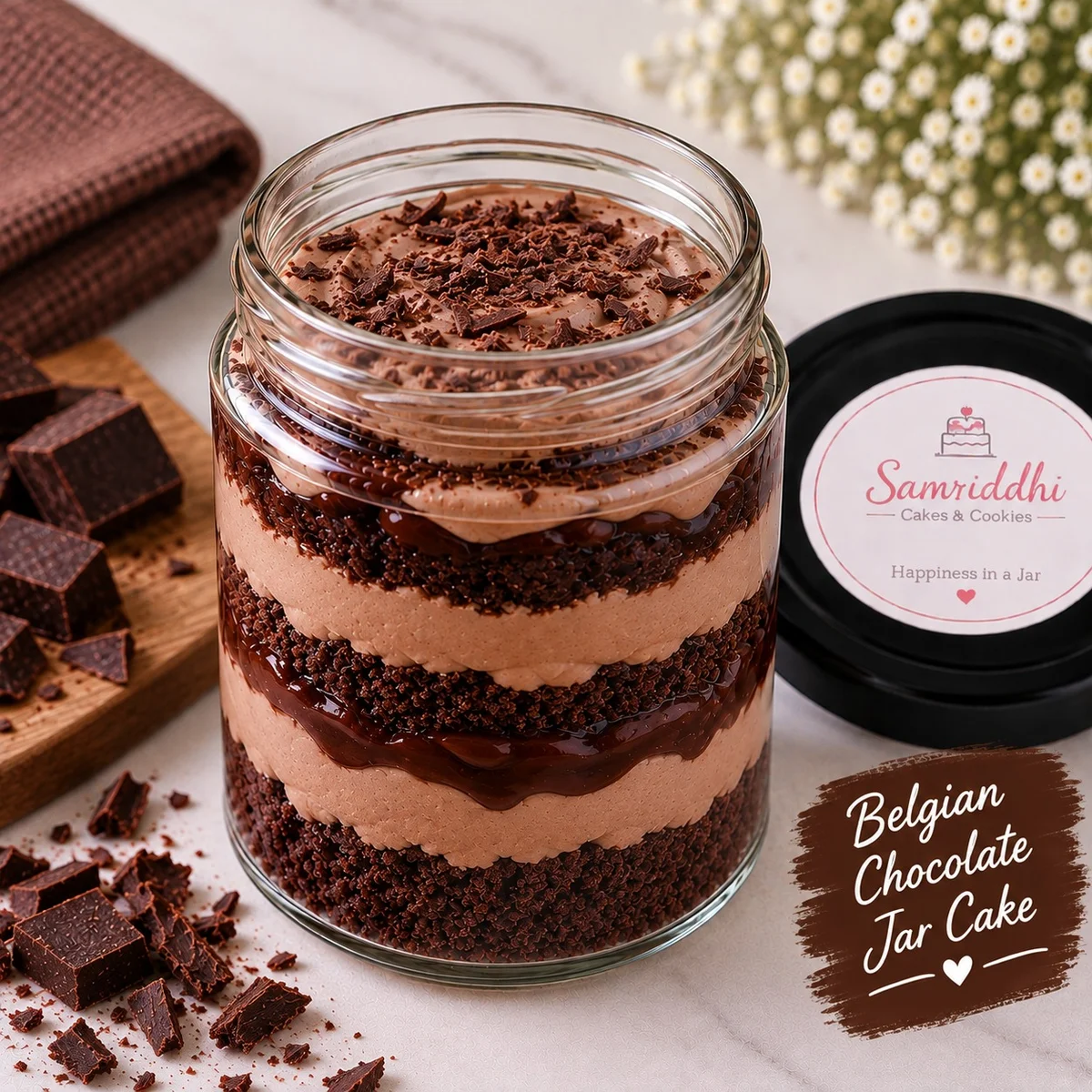 Belgian Chocolate Jar Cake 150 gm