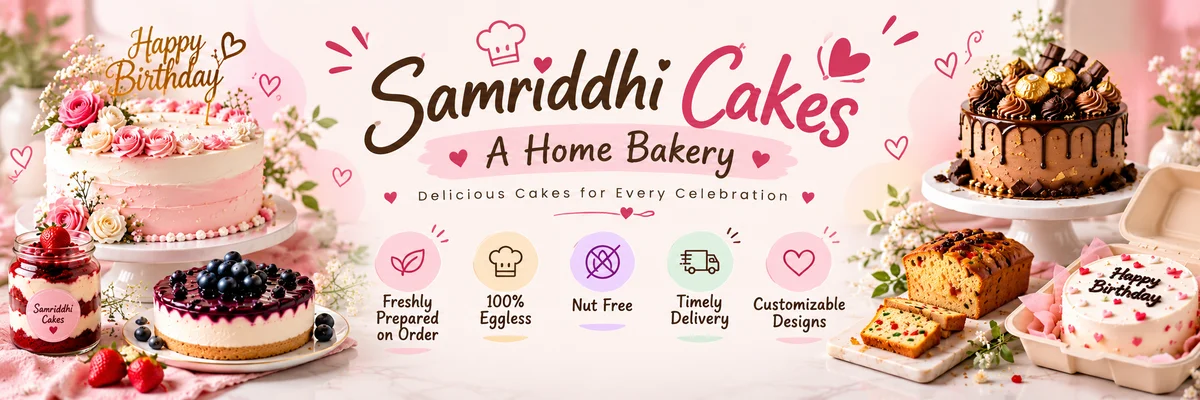 Pastel Samriddhi Cakes Bakery Banner