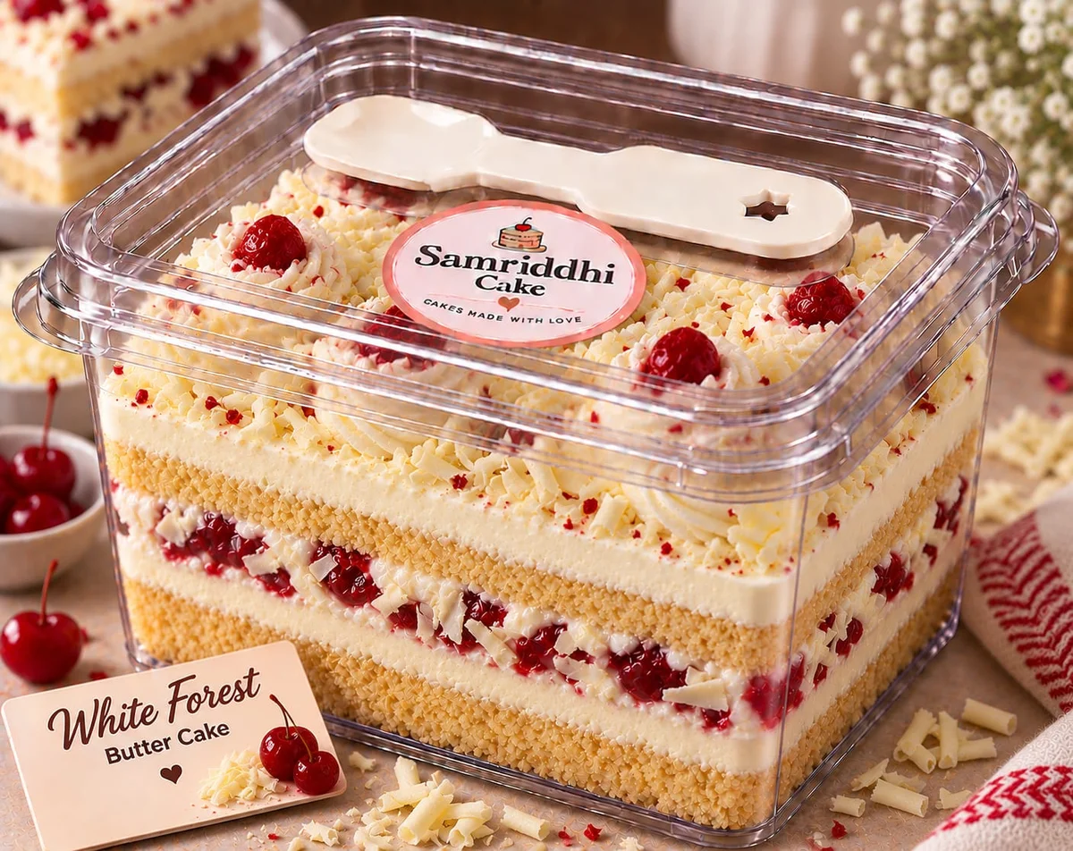 White Forest Butter Cake 500 gm