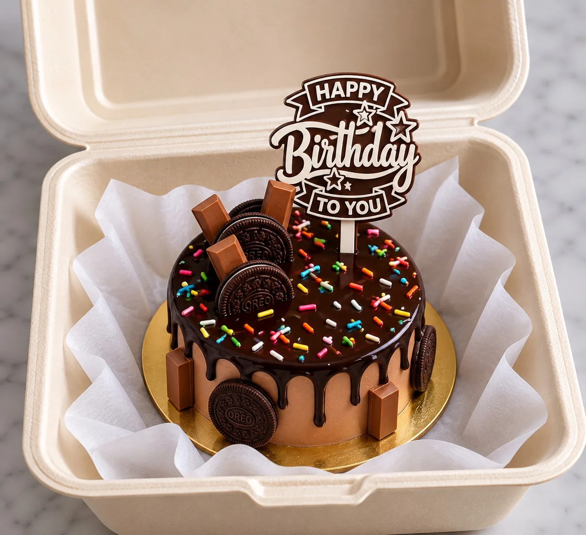 Chocolate Oreo Sprinkle Birthday Cake – 250 g