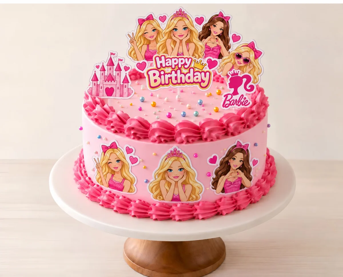 Pink Princess Theme Birthday Cake 500 gm