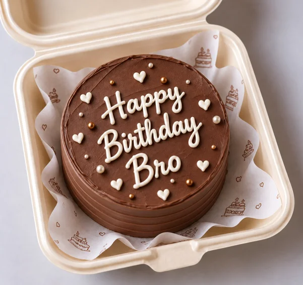 Happy Birthday Bro Chocolate Bento Cake – 225 gms