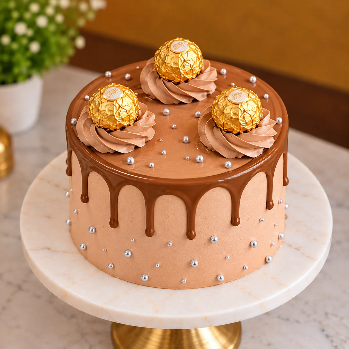 Ferrero Rocher Chocolate Truffle Drip Cake 500 gm