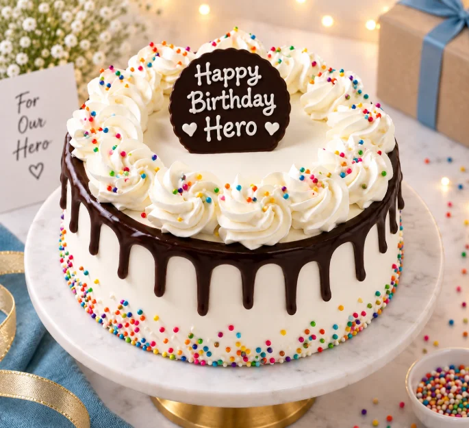 Chocolate Drip Birthday Cake 500 - gms