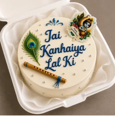 Kanha Loves Makhan Krishna Janmashtami Bento Cake – 225 gm