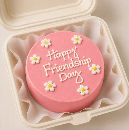 Happy Friendship Day Pink Bento Cake – 250 g