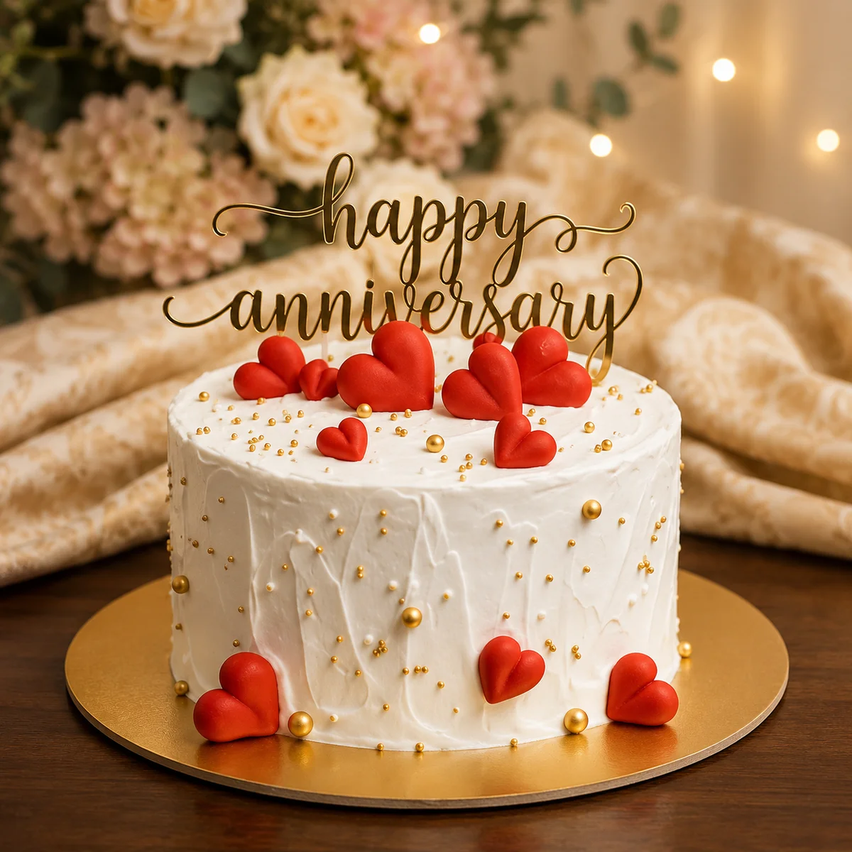 Romantic Heart Anniversary Celebration Cake – 500 g