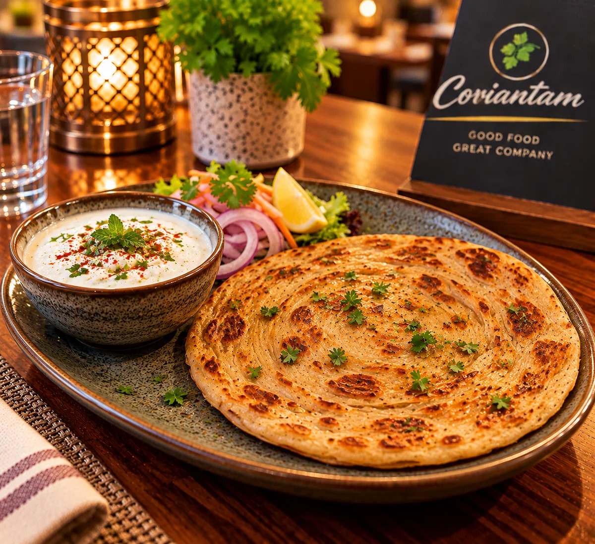 ALOO PARATHA & DOI & SALAD (1-paratha combo)