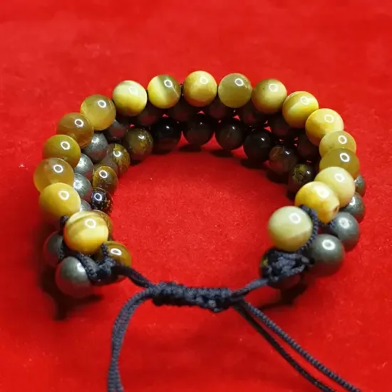 Trinity Gemstone Energy Bracelet (Triple Layer)