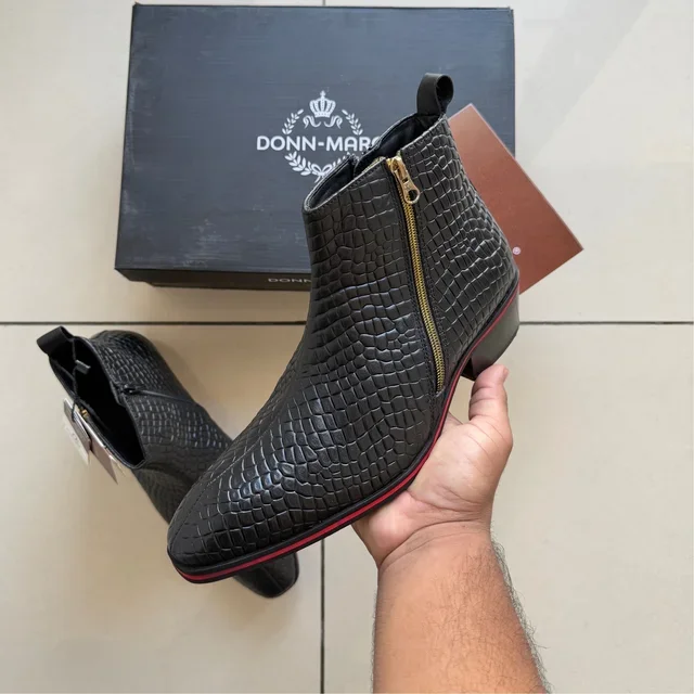 LEATHER CROCO CHELSEA