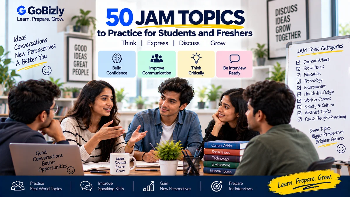50 JAM Topics to Practice for Students and Freshers