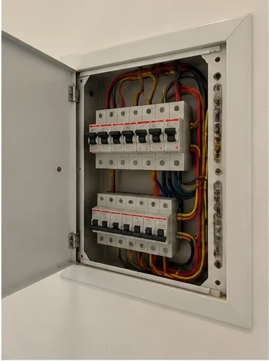 Visible Electrical Distribution Panel