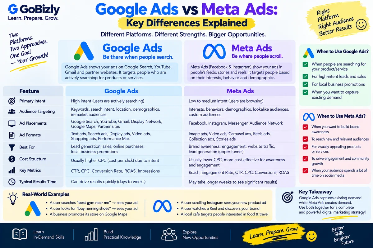 Google Ads vs Meta Ads: Key Differences Explained