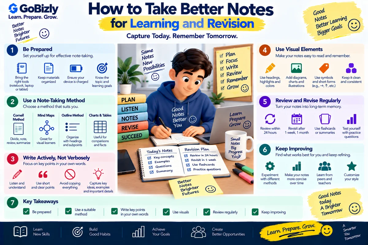 How to Take Better Notes for Learning and Revision