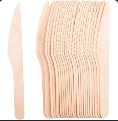 Wooden knife 100pc pkt