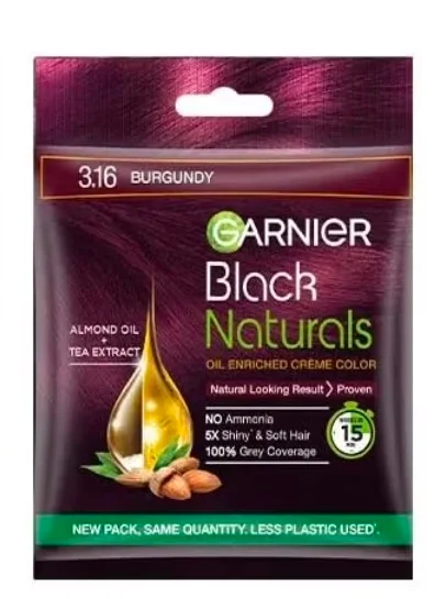 Garnier black hair colour 2