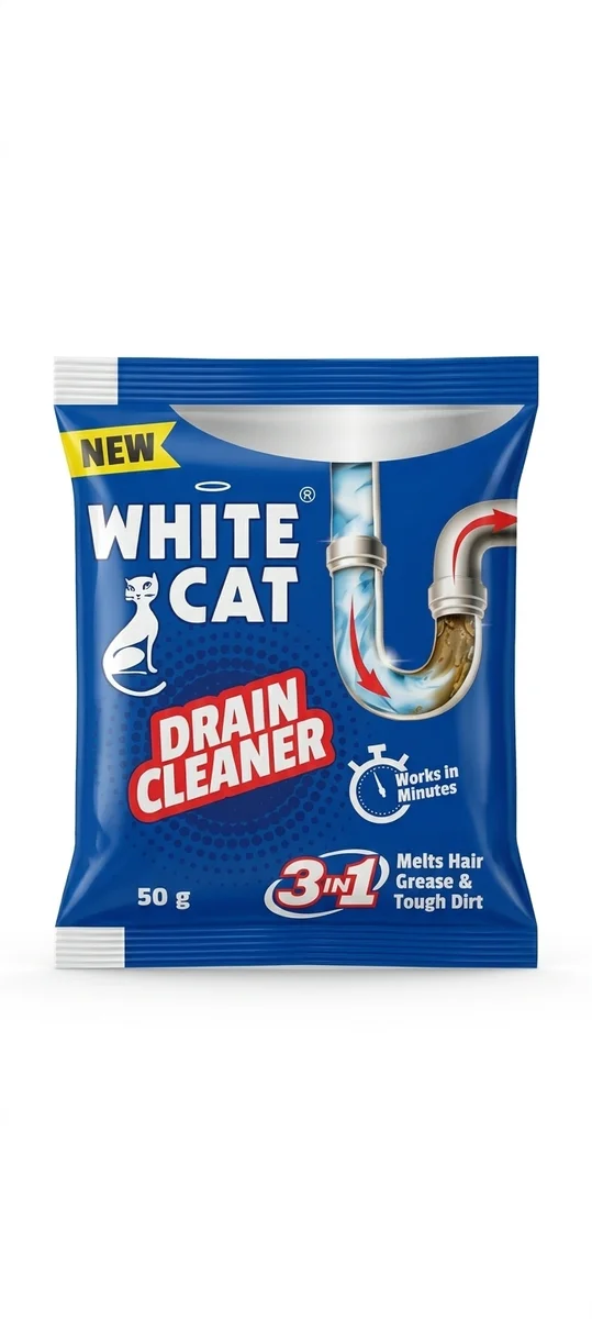 White cat drain cleaner 50g