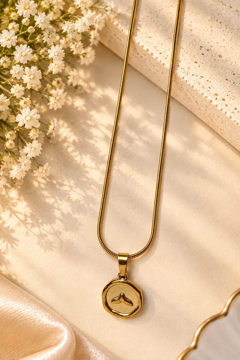 Anti Tarnish Fish Tail Necklace