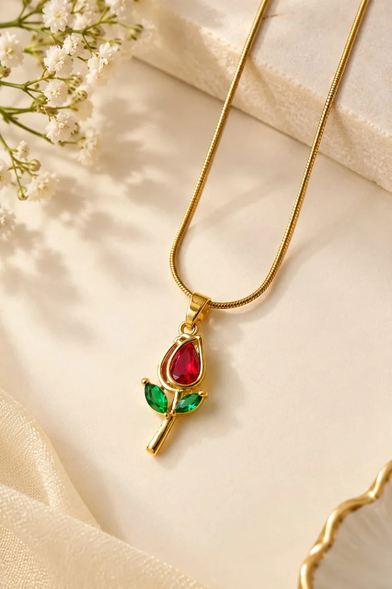 Red Rose Necklace