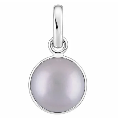 Natural Pearl Round Shape 925 Sterling Solid Silver Pendants