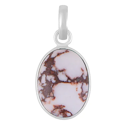 Wild Horse Jasper Oval Shape Solid Silver Pendant