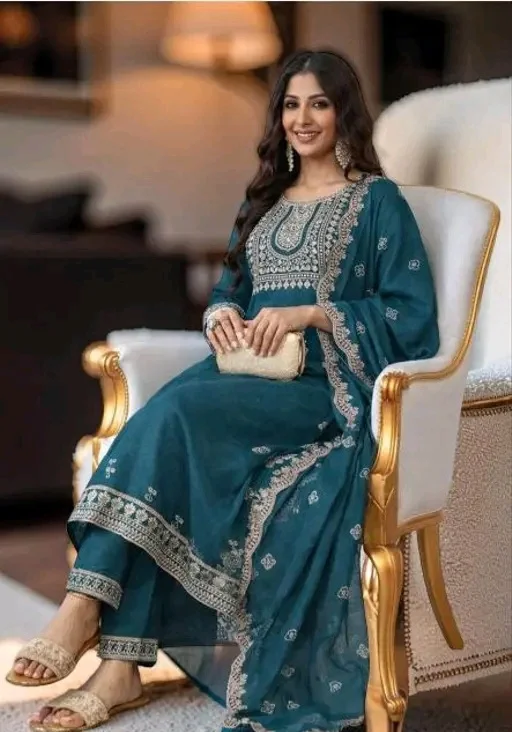 Kurta with Trouser & Dupatta