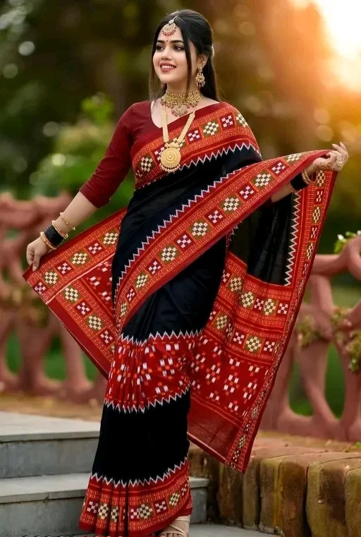 VAMIKA THREADS Most Demanding Pure Cotton Sambalpuri Saree