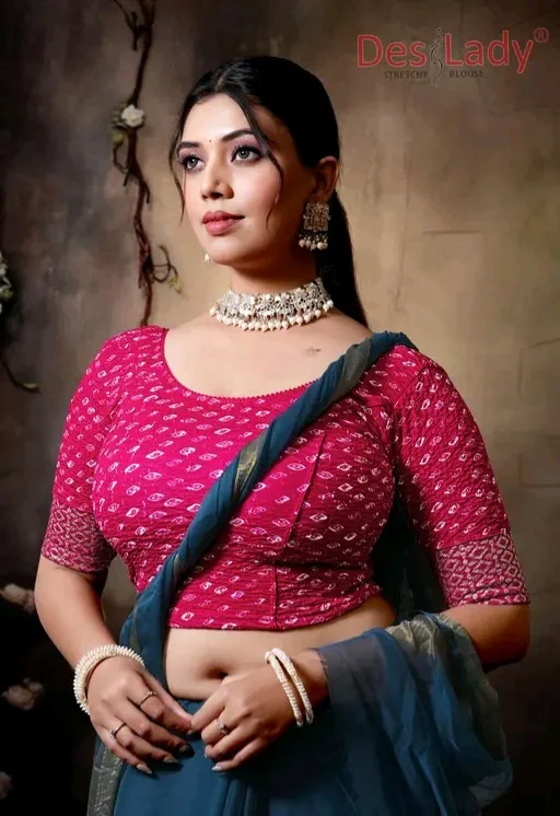 Bandhej Pattern Stretchable Blouse