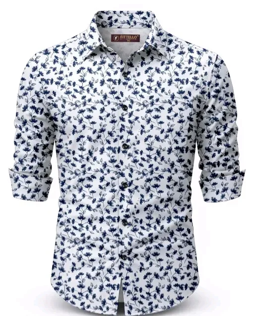 Mens premium cotton printed shirt