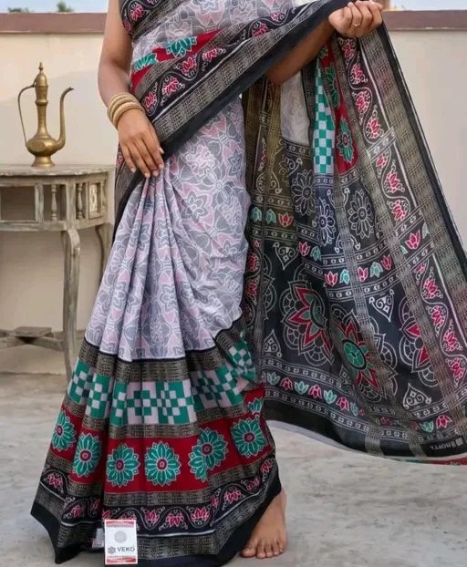 Pure cotton Sambalpuri printed saree