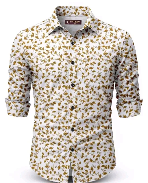 Mens premium cotton printed shirt