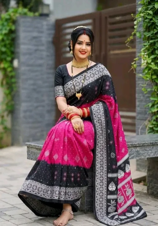 New Ethnic Traditional Pure Cotton Sambalpuri Saree