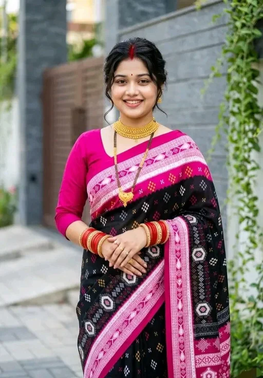 New Ethnic Traditional Pure Cotton Sambalpuri Saree