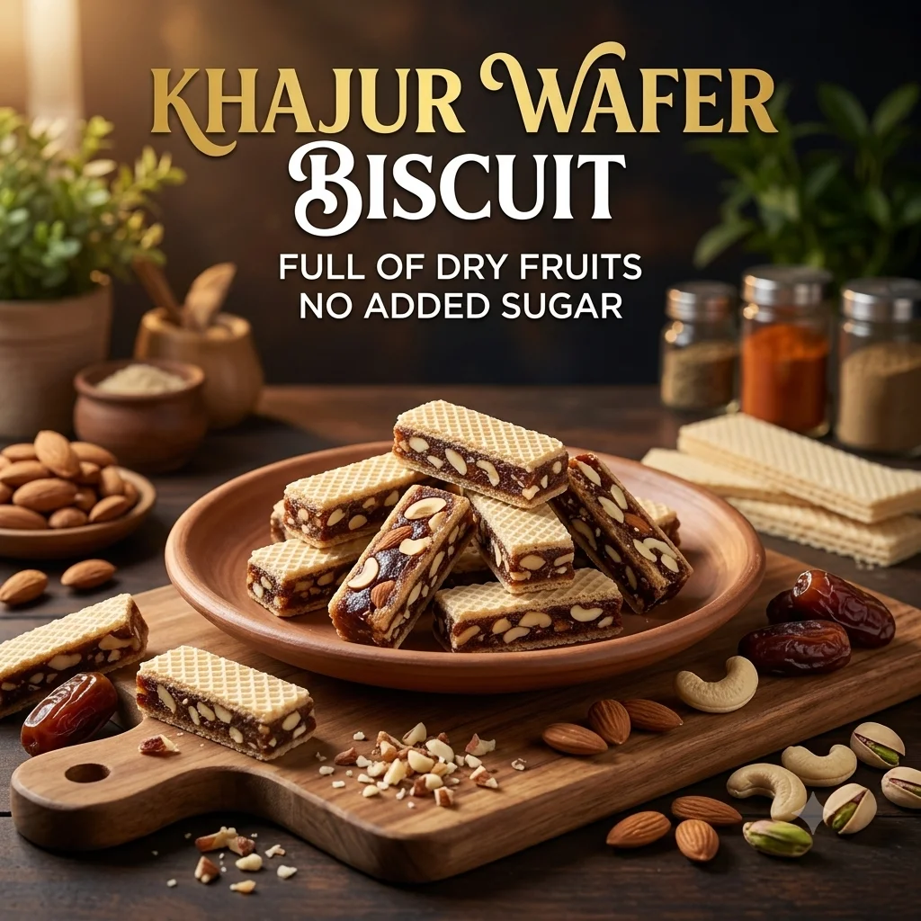 Premium Dry Fruits Khajur Wefar Biscuit 250g