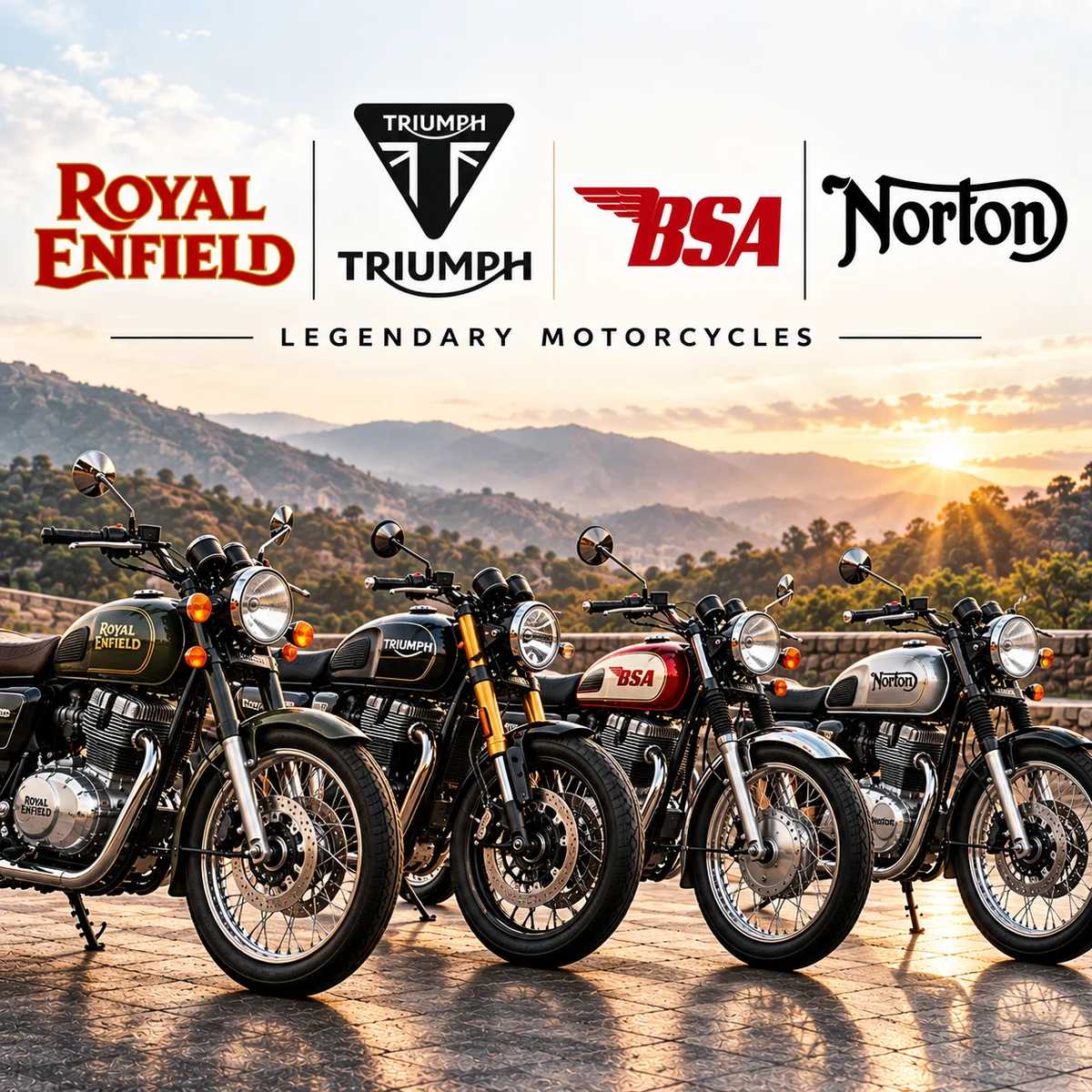 ROYAL ENFIELD, TRIUMPH, BSA, NORTON