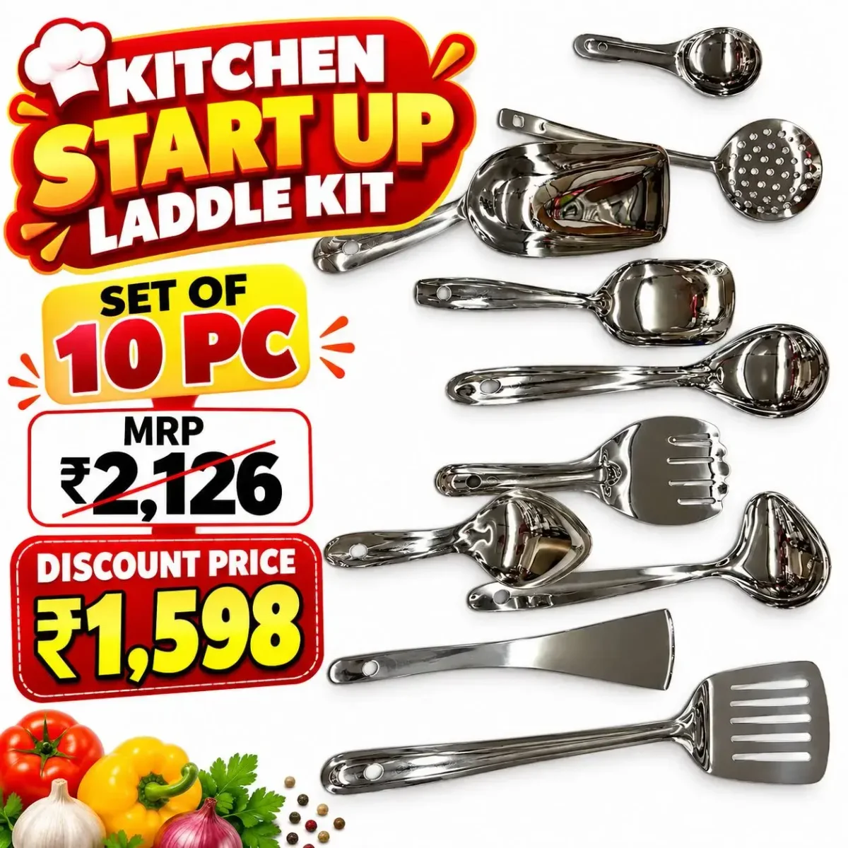 Kitchen start_up laddle kit set of 10pc