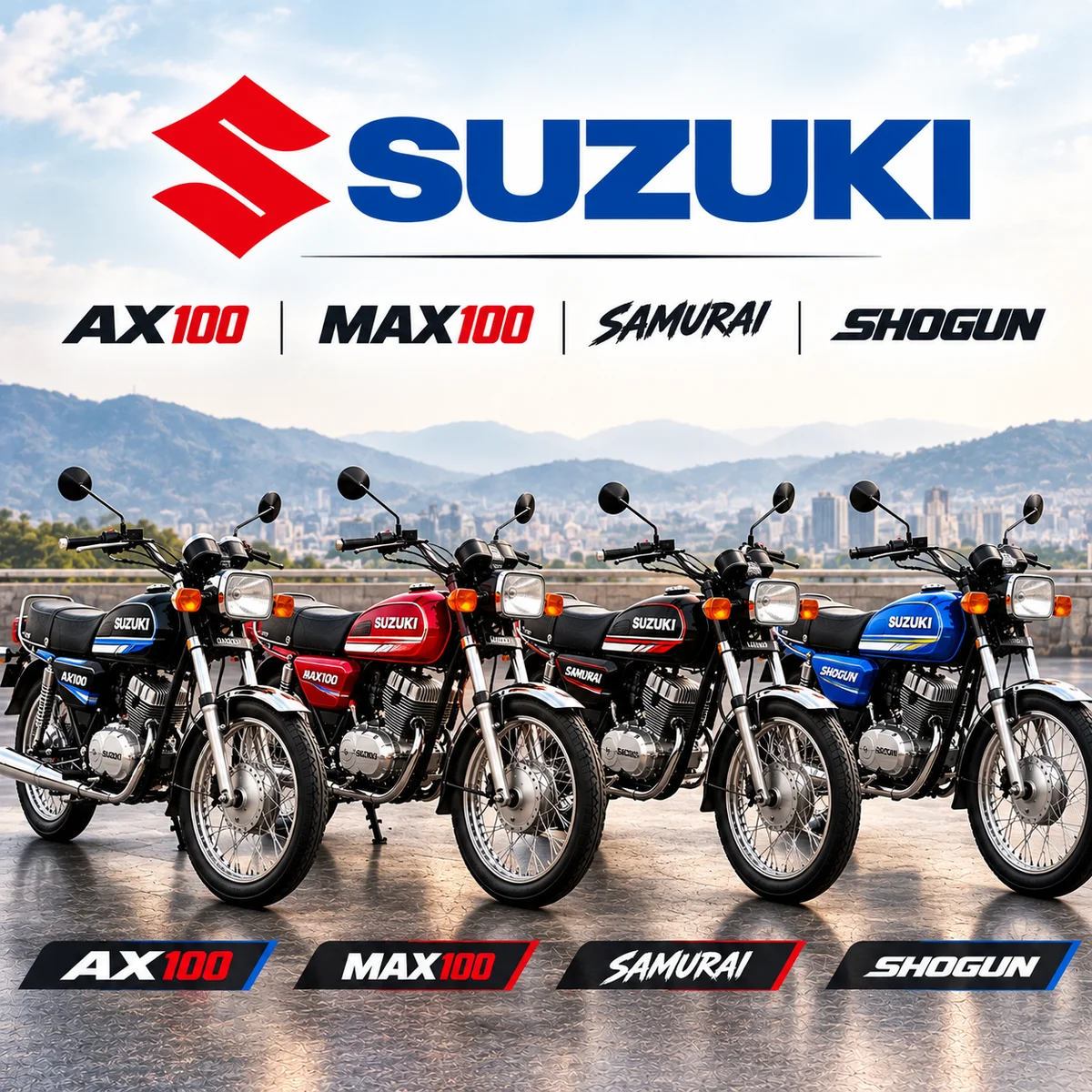 SUZUKI AX100, MAX100, SAMURAI, SHOGUN