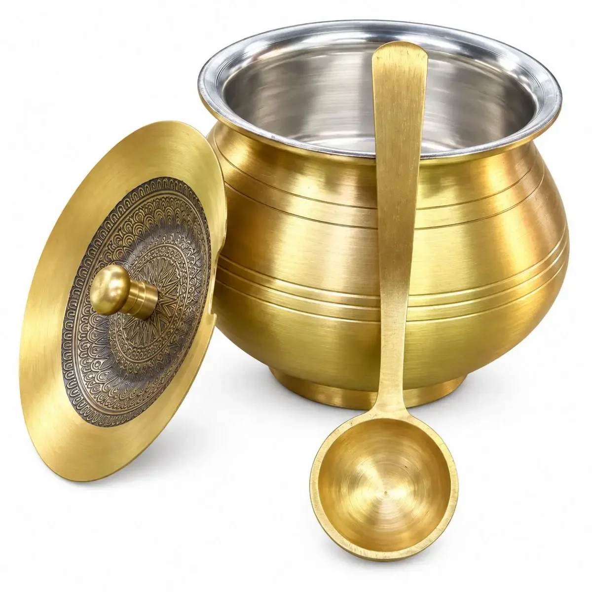 Ghee pot pure brass 400ml